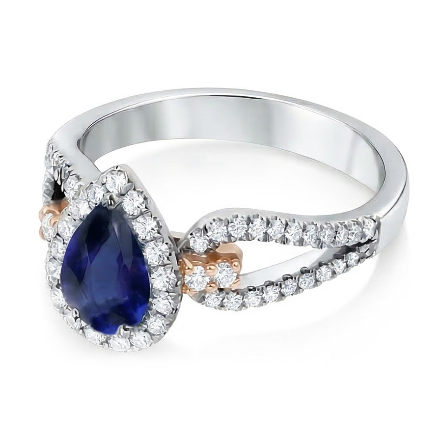 echter round diamant 2Karat ring Profilansicht
