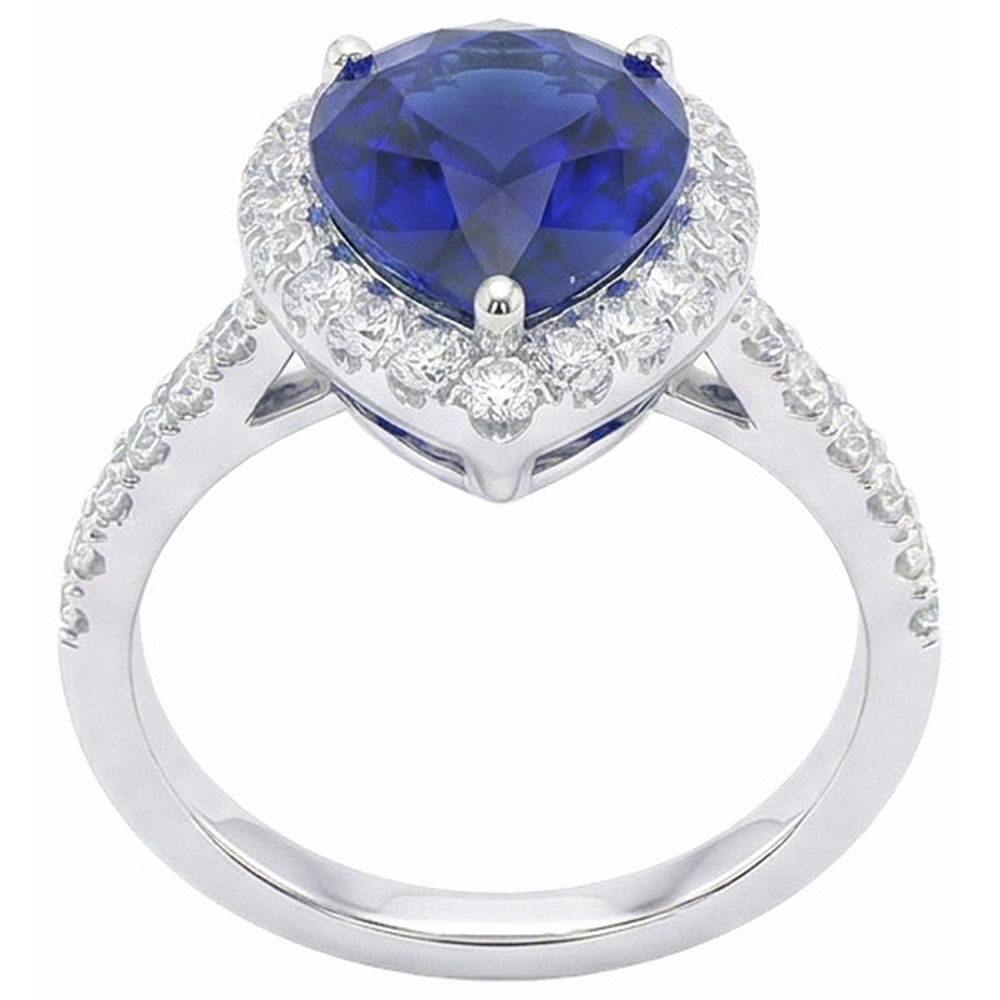 echter round diamant 5Karat ring Detailansicht