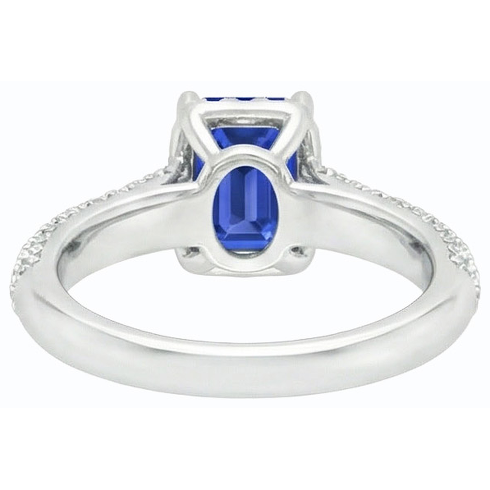 echter round diamant 3.50Karat ring Profilansicht