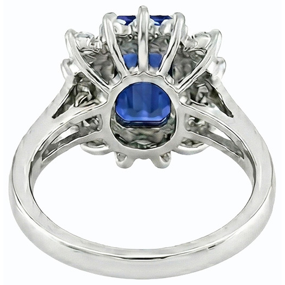 echter round diamant 2.50Karat ring Draufsicht