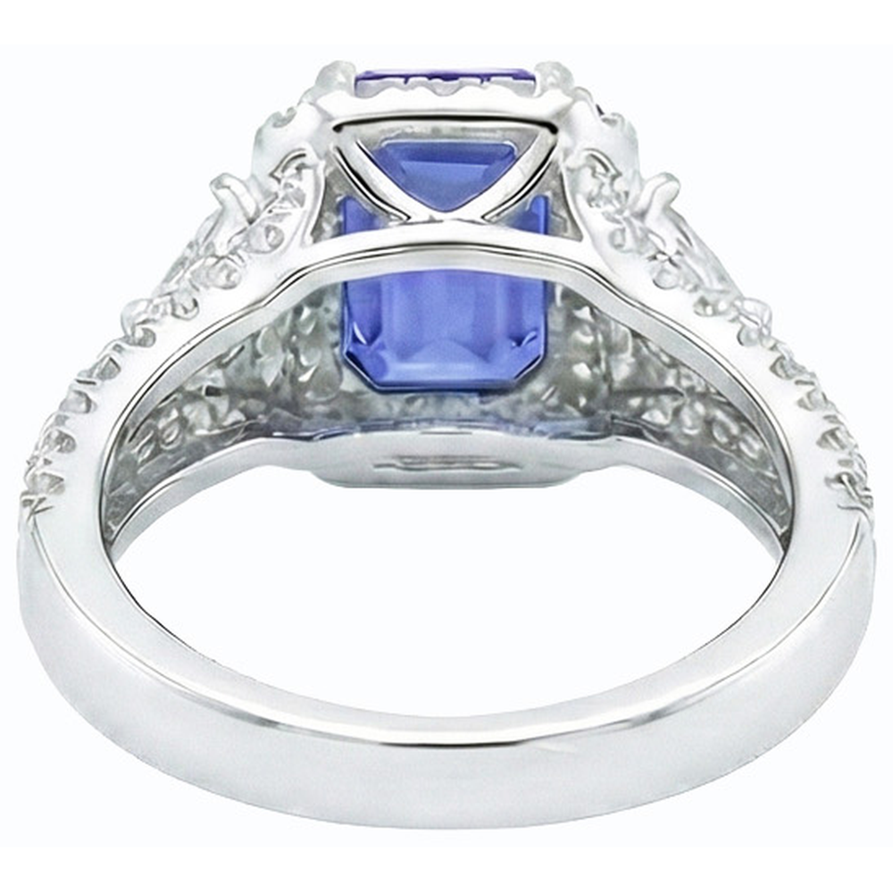 echter round diamant 3.50Karat ring Draufsicht