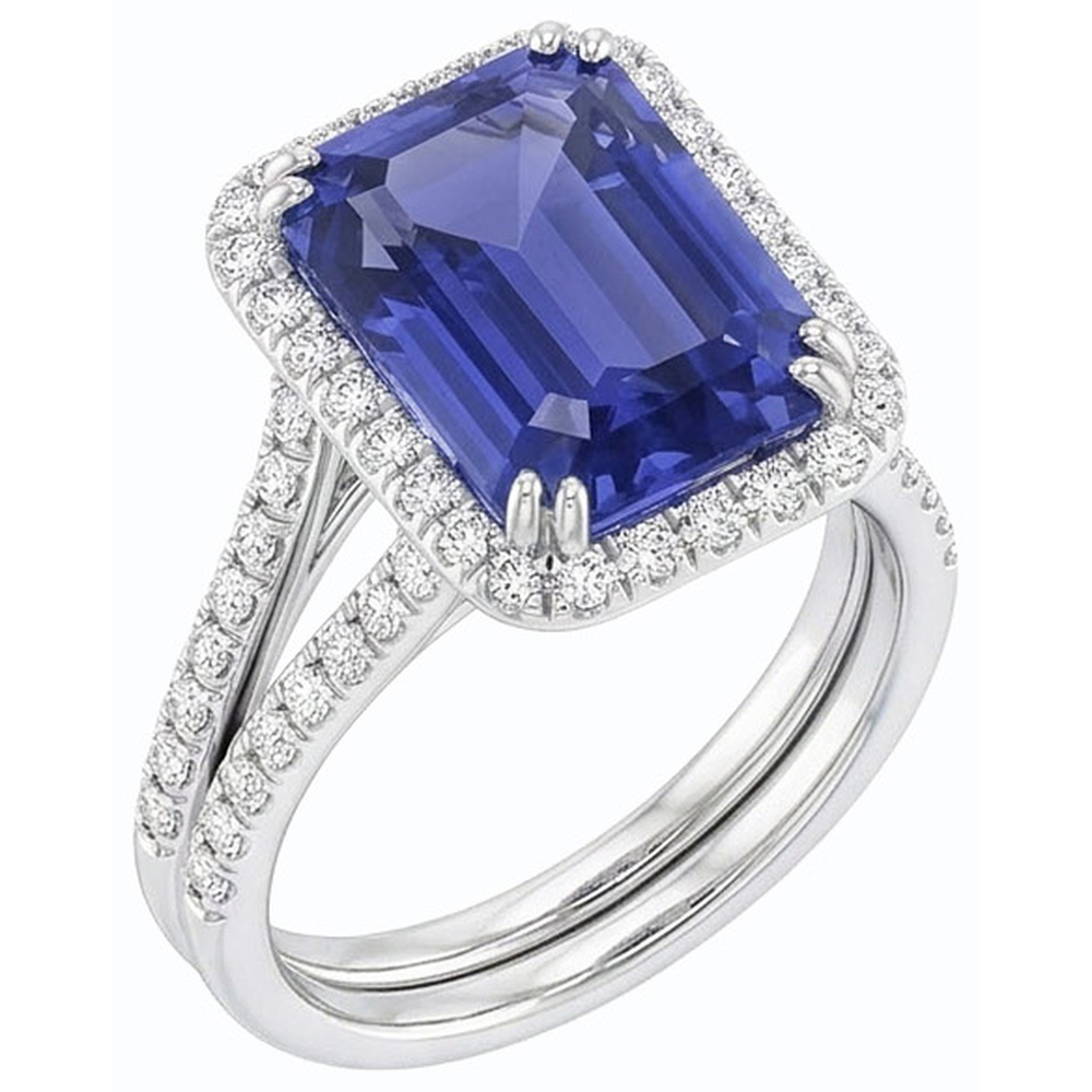 echter round diamant 4.50Karat memoire-ring Detailansicht