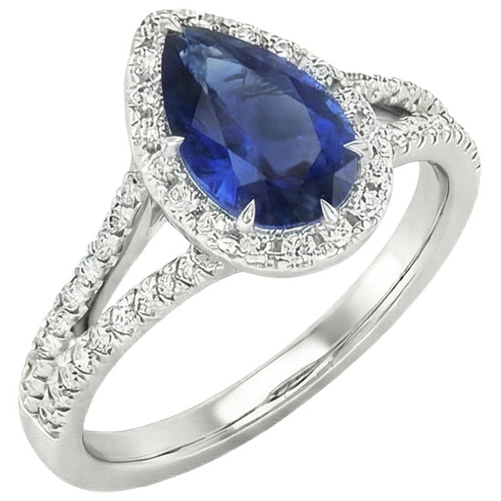 Halo-Ceylon-Blau-Saphir-Ring
