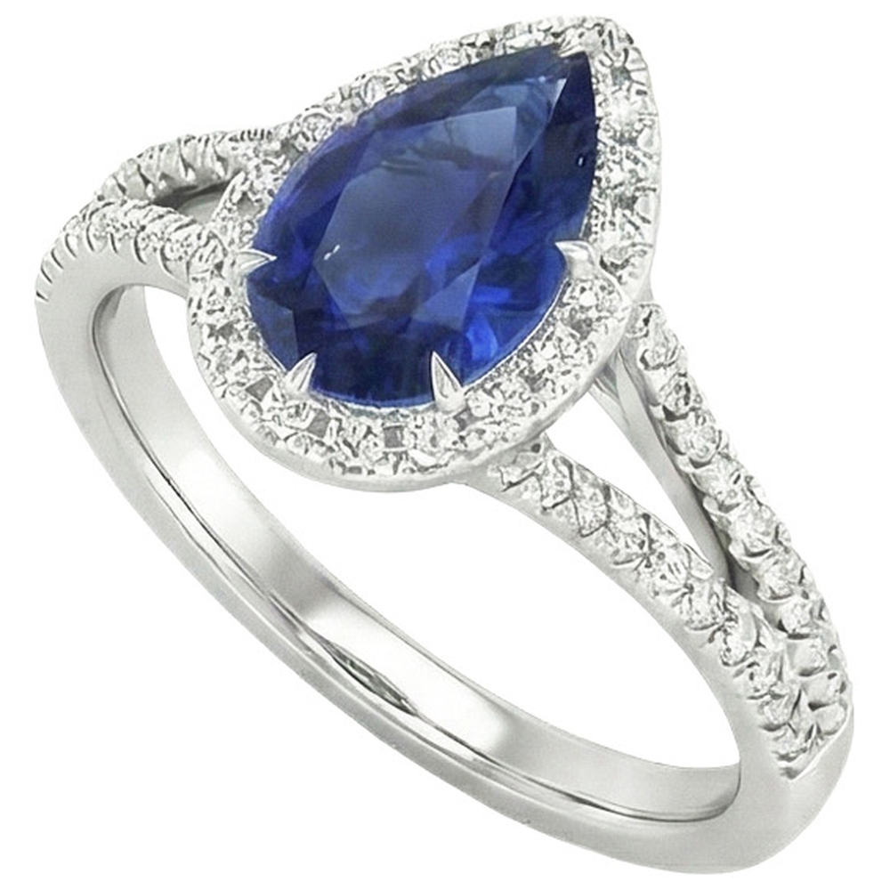 Halo-Ceylon-Blau-Saphir-Ring