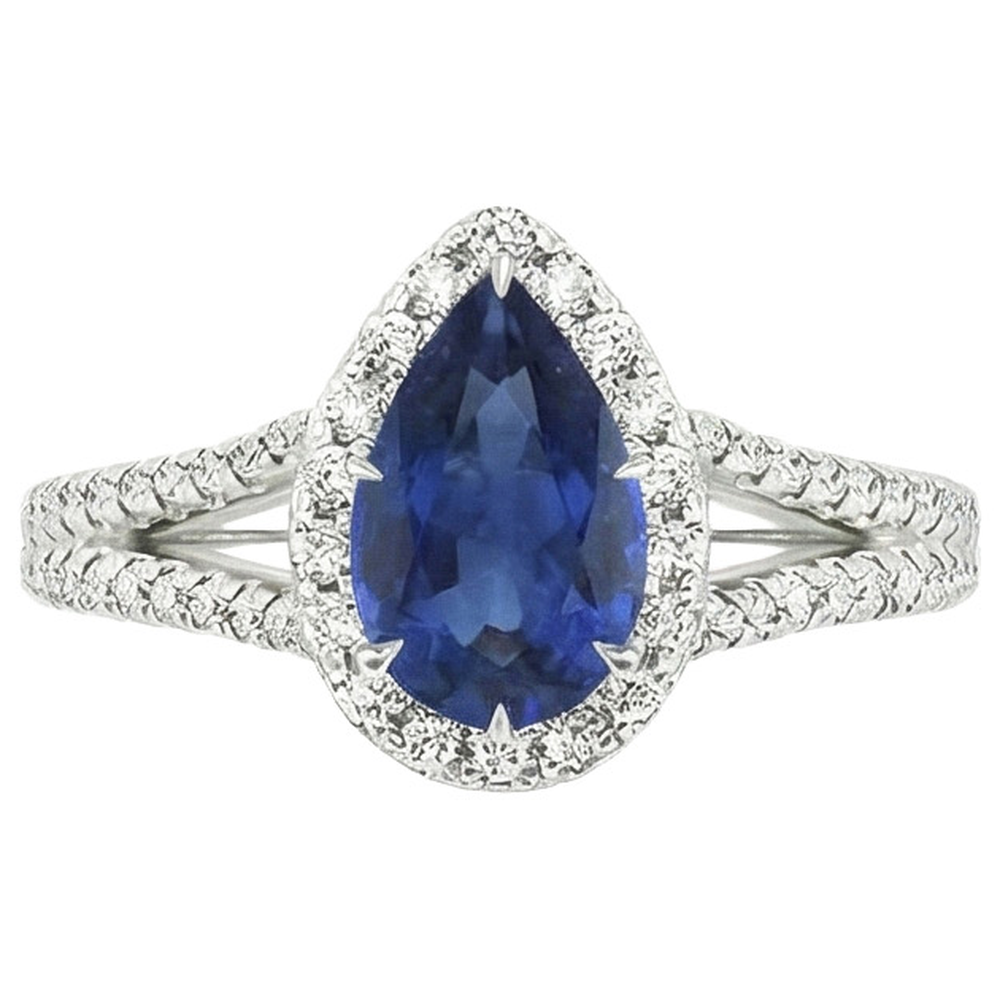 Halo-Ceylon-Blau-Saphir-Ring