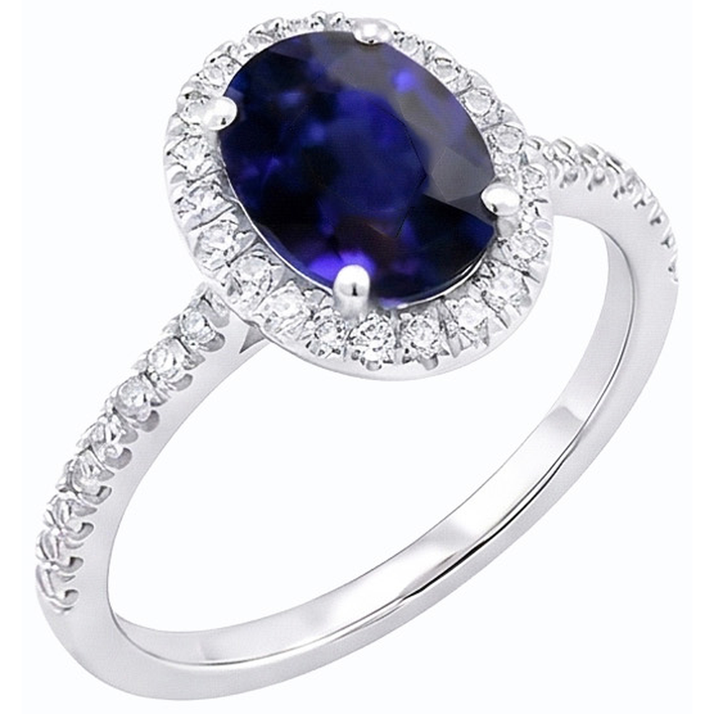echter oval diamant 3.50Karat ring Seitenansicht