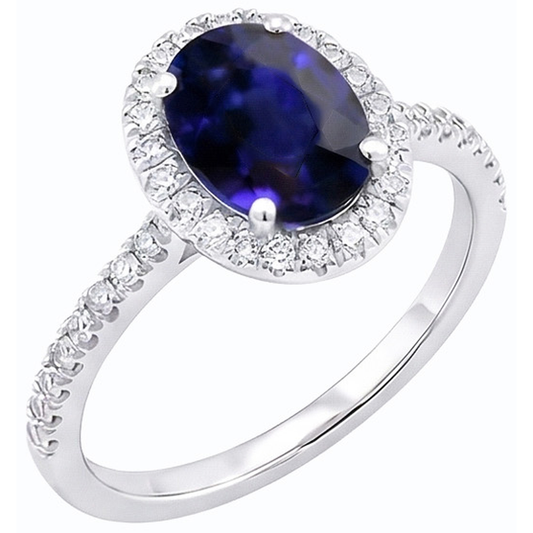 echter oval diamant 3.50Karat ring Seitenansicht