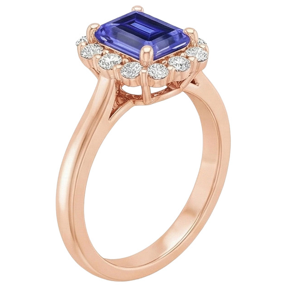 echter round diamant 4Karat ring Detailansicht