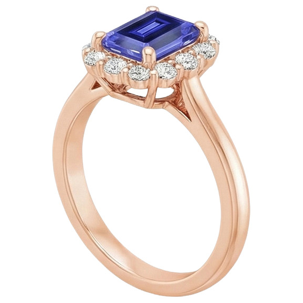 echter round diamant 4Karat ring Draufsicht