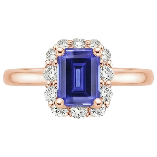 echter round diamant 4Karat ring Profilansicht