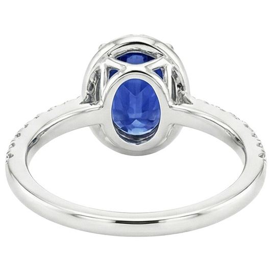 echter oval diamant 3.25Karat ring Seitenansicht