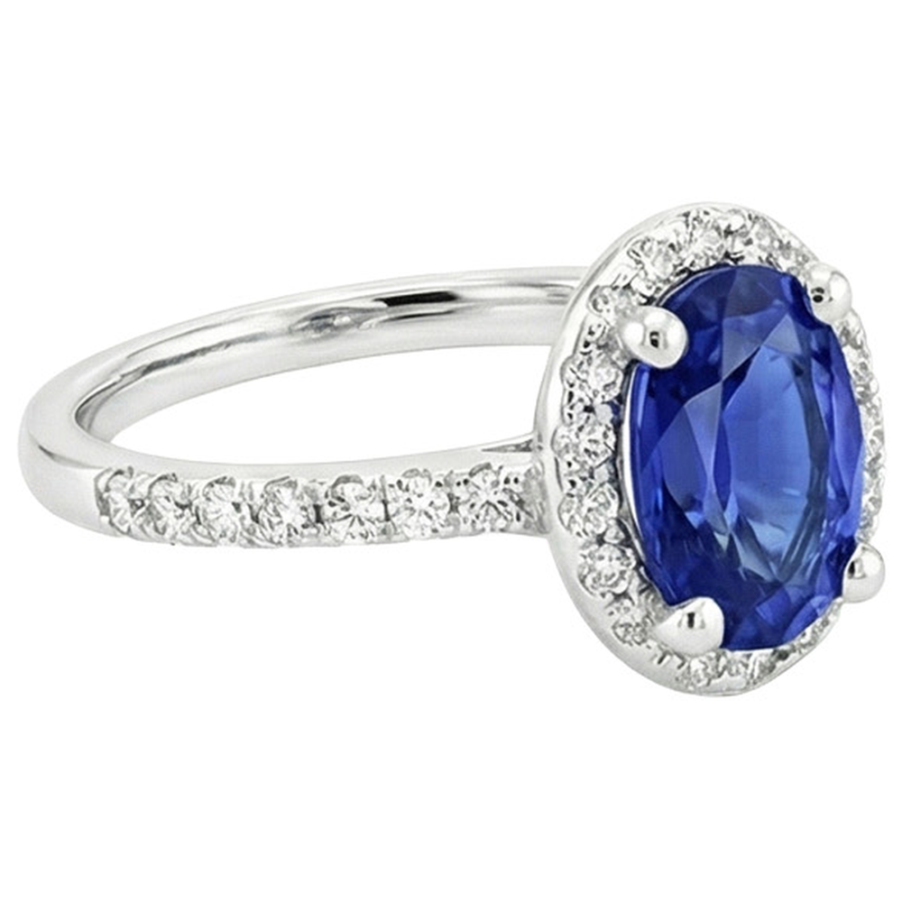 echter oval diamant 3.25Karat ring auf Weiß