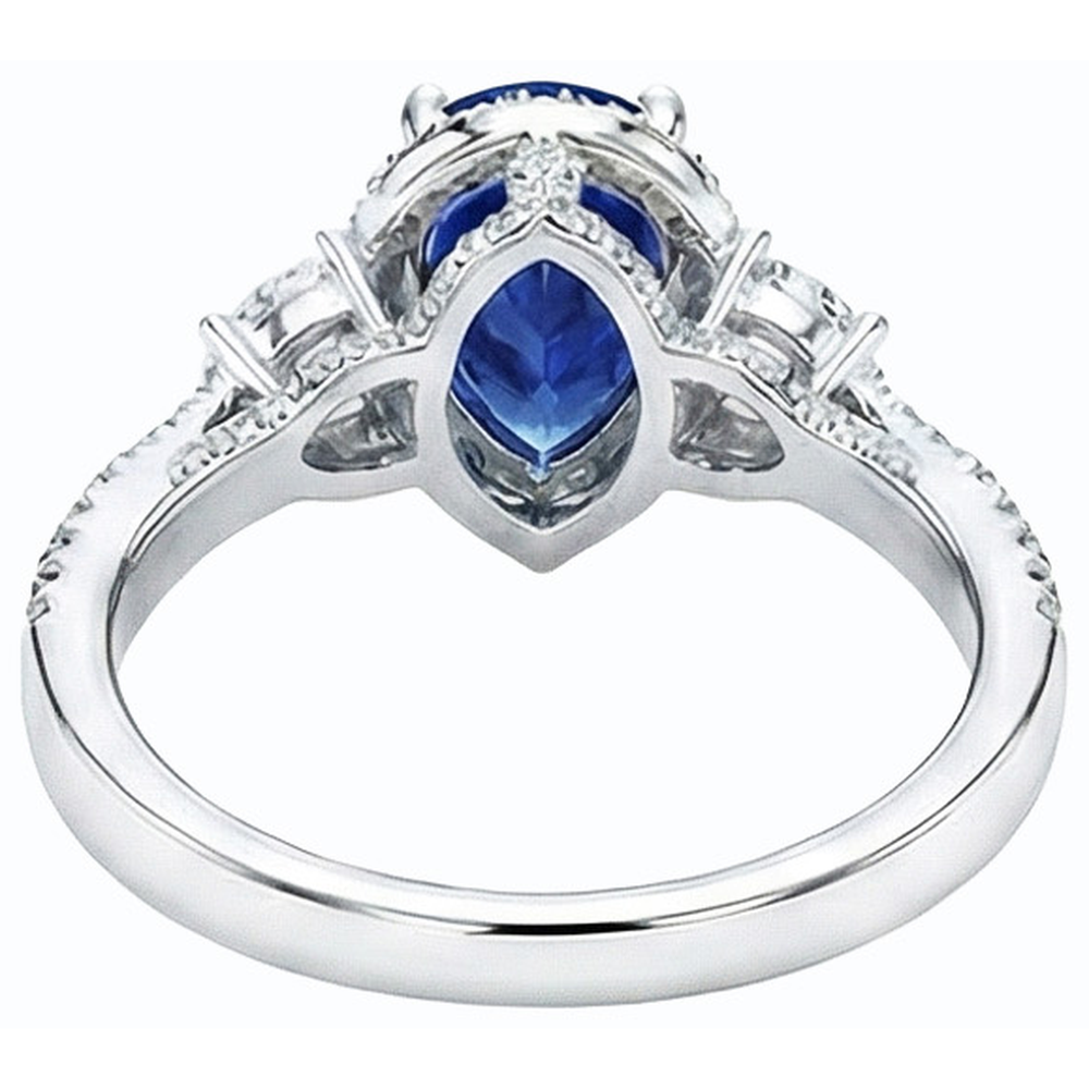 echter round diamant 4.50Karat ring Seitenansicht