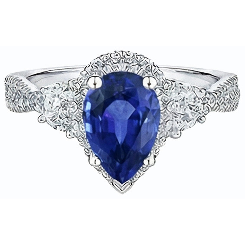echter round diamant 4.50Karat ring Draufsicht