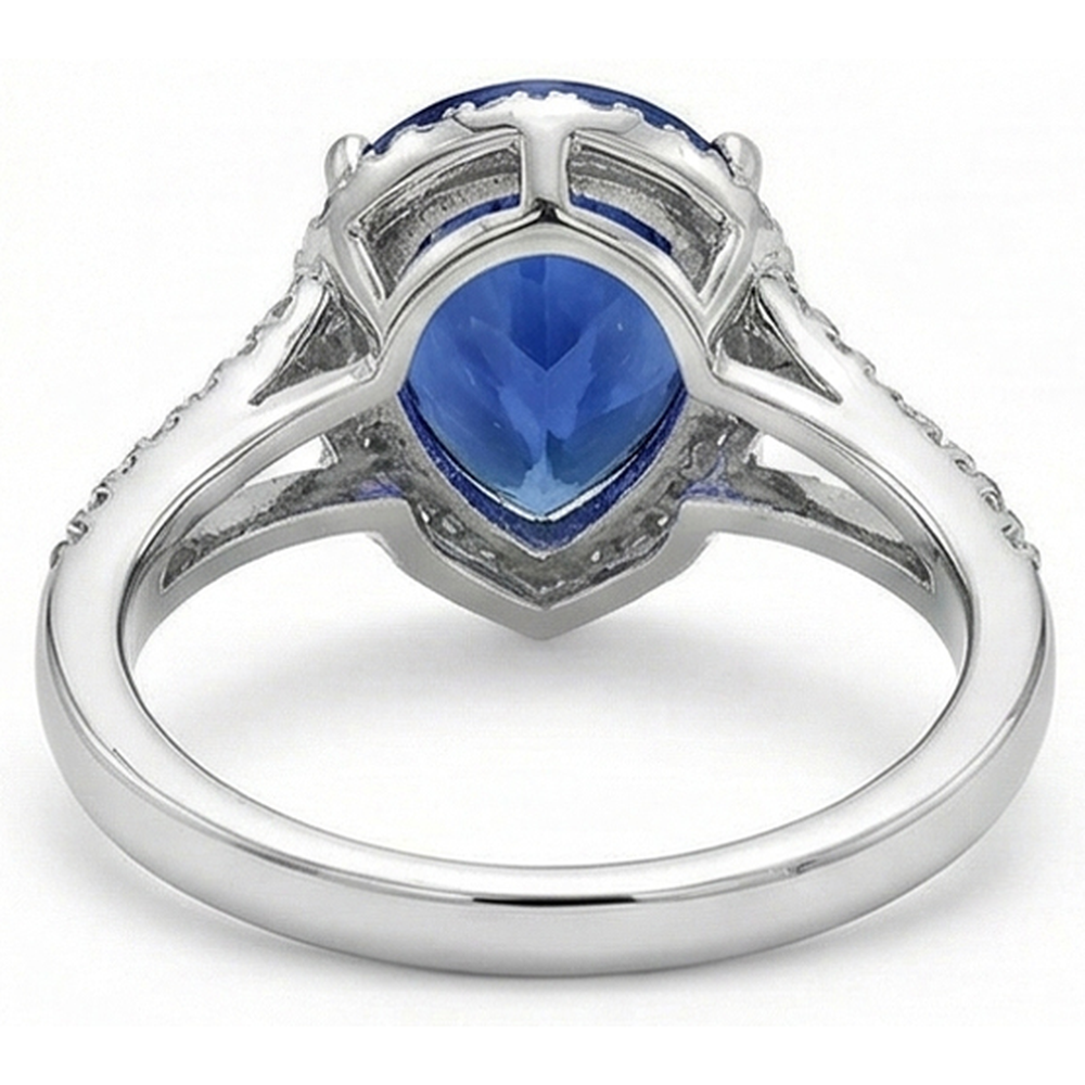 echter round diamant 3.50Karat ring auf Weiß