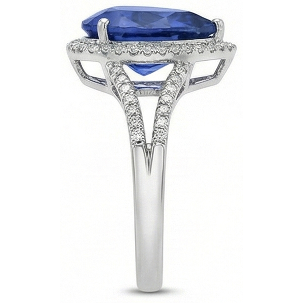 echter round diamant 3.50Karat ring Draufsicht