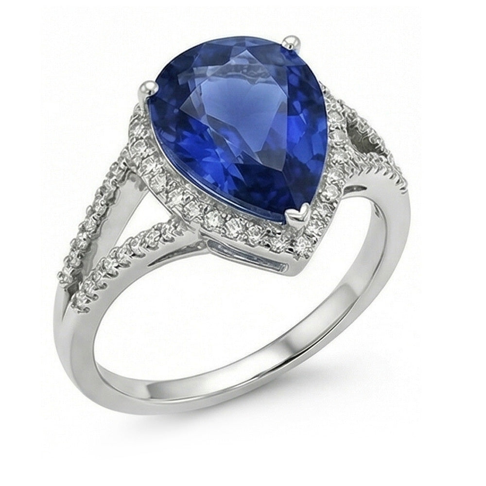 echter round diamant 3.50Karat ring Vorderansicht