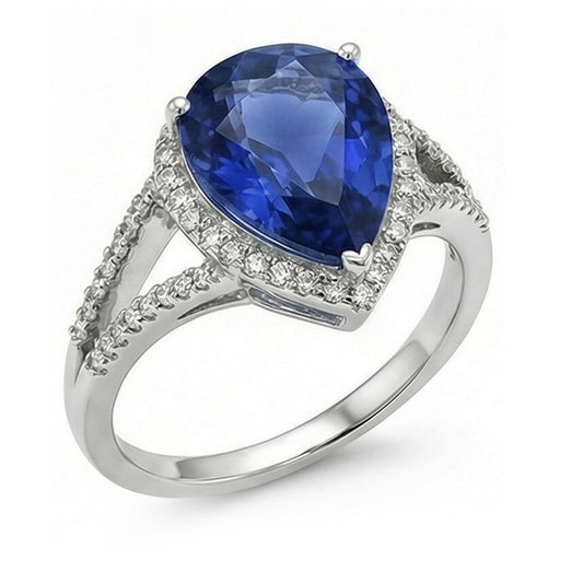 echter round diamant 3.50Karat ring Vorderansicht