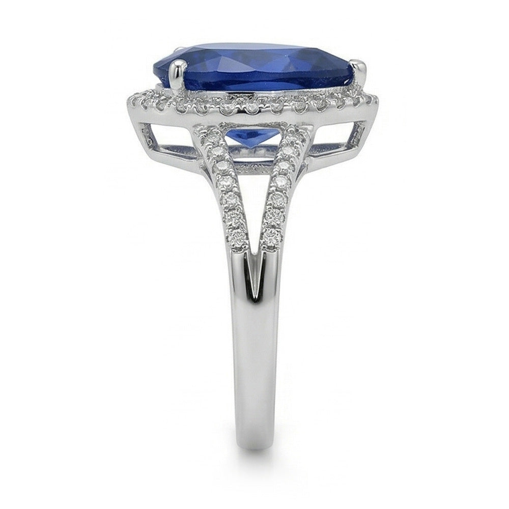 echter round diamant 3.50Karat ring Profilansicht