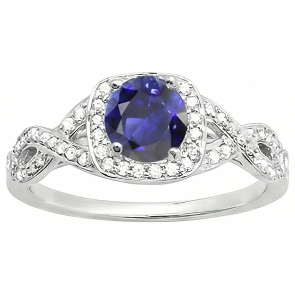 echter round diamant 2.50Karat ring Draufsicht