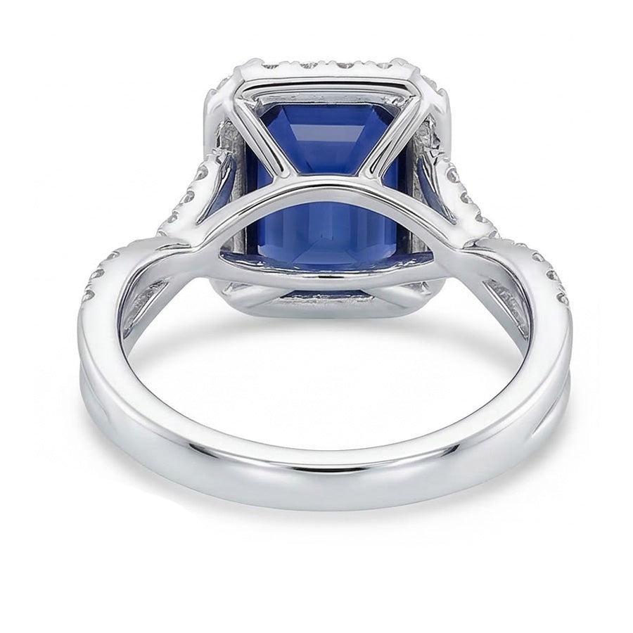 echter round diamant 3.50Karat ring Profilansicht