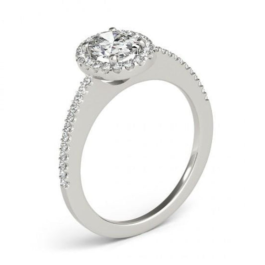 Halo Fancy Anniversary Echt Diamant-Verlobungsring 1,94 Karat Schmuck WG 14K