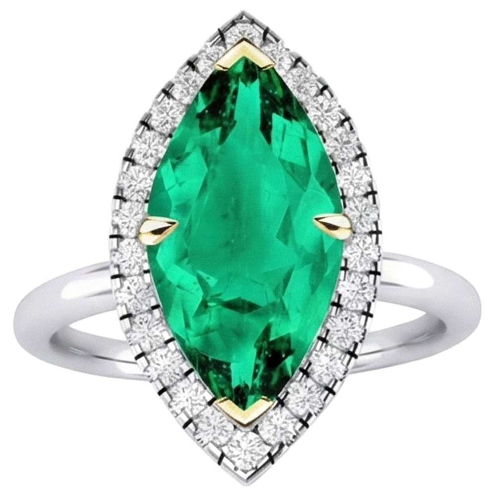Brillanter Farbstein-Ring 3 Karat – Frontansicht