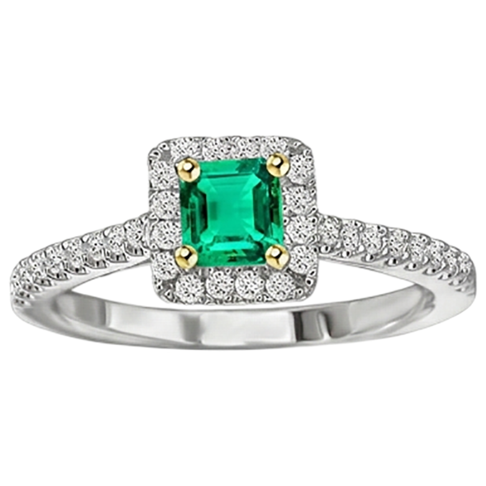 Feiner Edler Smaragd Edelstein-Ring 2 Karat – Profilansicht