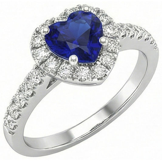 echter heart diamant 3.50Karat ring Vorderansicht