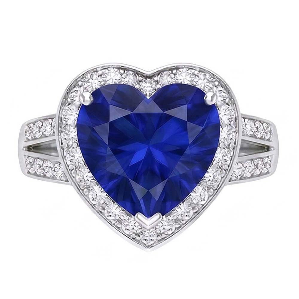 echter heart diamant 4.50Karat ring Vorderansicht