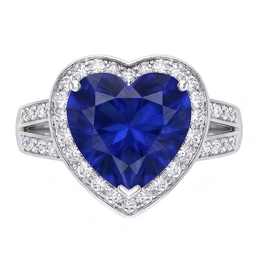 echter heart diamant 4.50Karat ring Vorderansicht