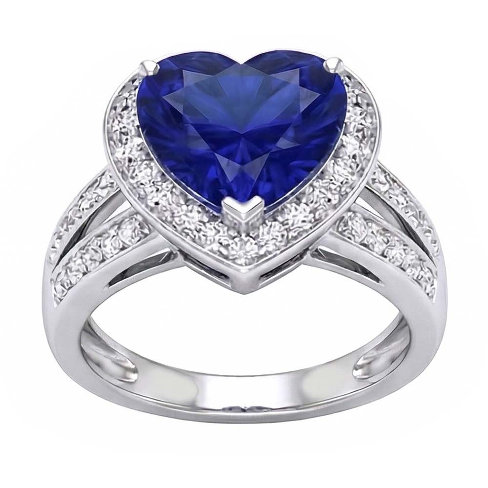 echter heart diamant 4.50Karat ring Seitenansicht