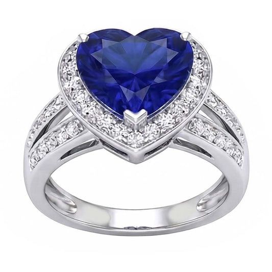 echter heart diamant 4.50Karat ring Seitenansicht
