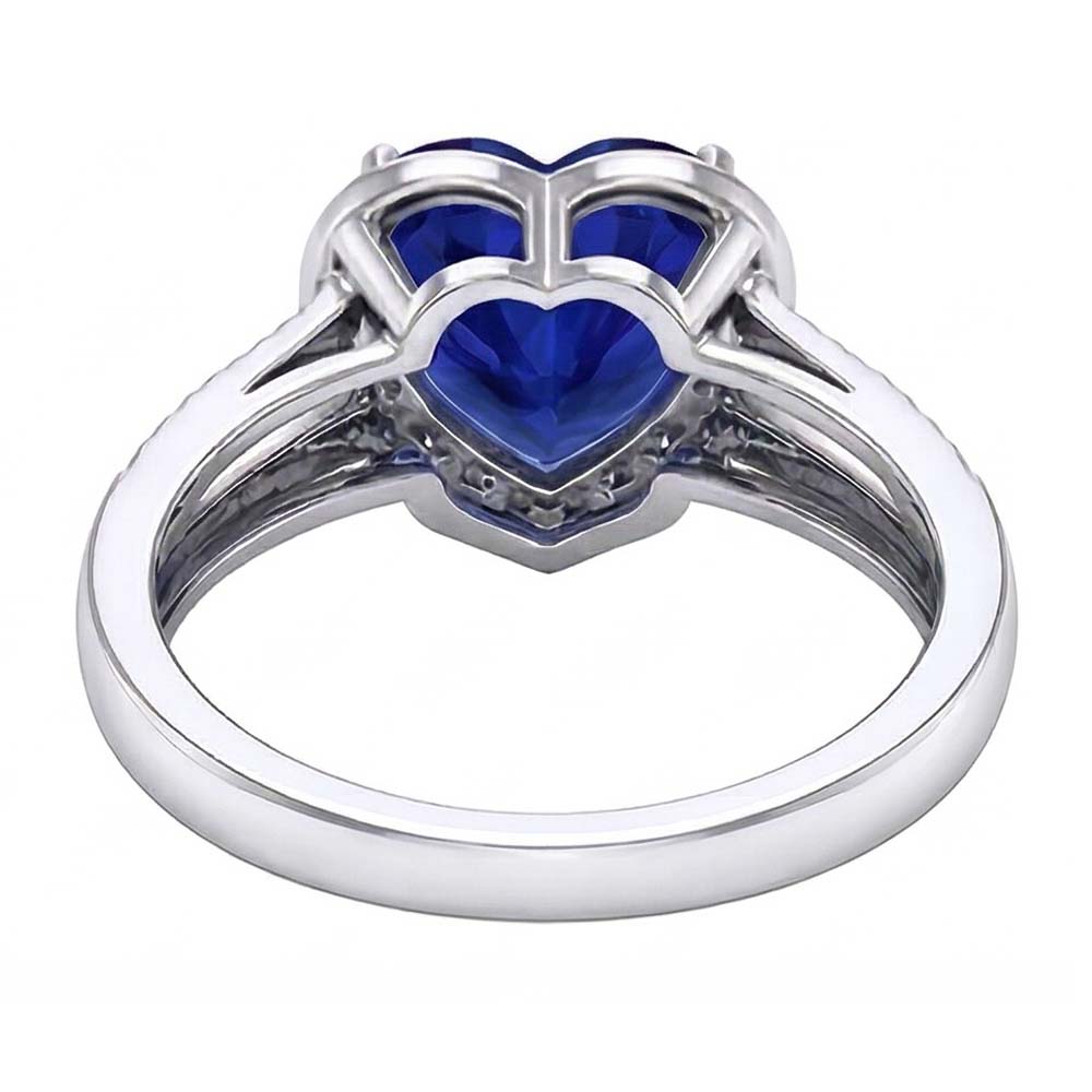 echter heart diamant 4.50Karat ring Profilansicht