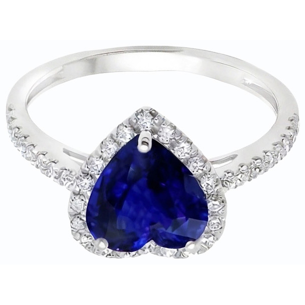 echter heart diamant 3.50Karat ring Draufsicht