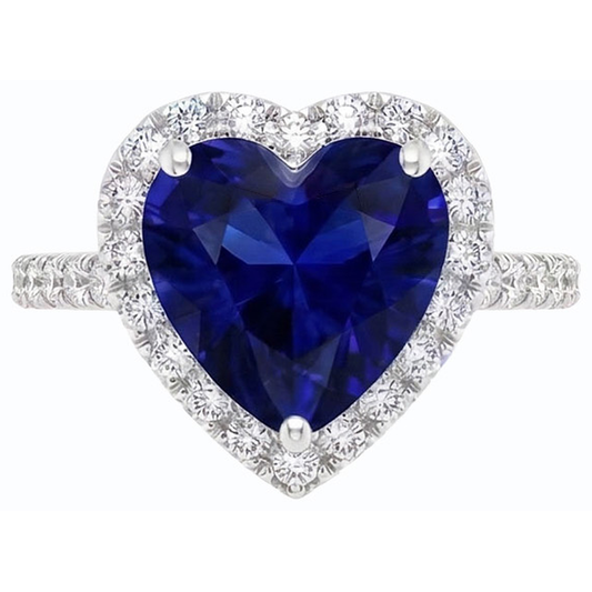 echter heart diamant 3.50Karat ring Seitenansicht