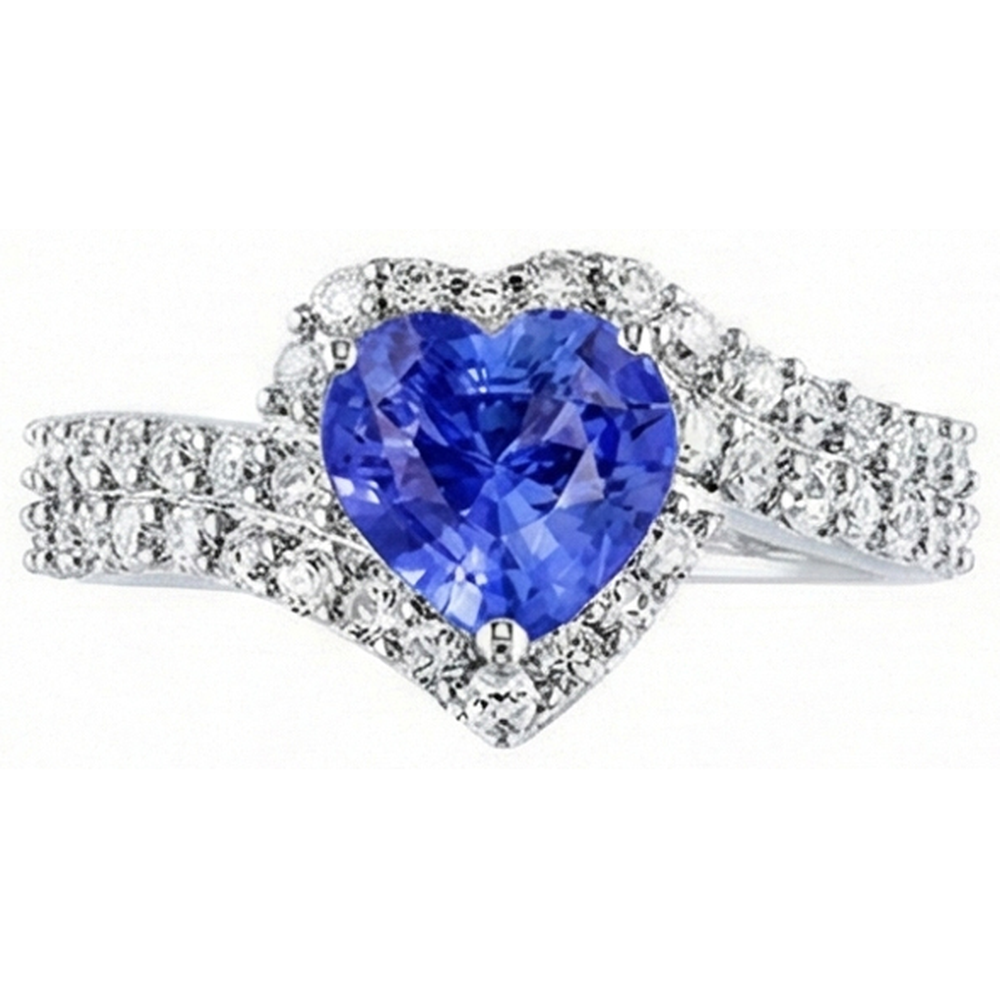 echter heart diamant 4Karat ring Profilansicht