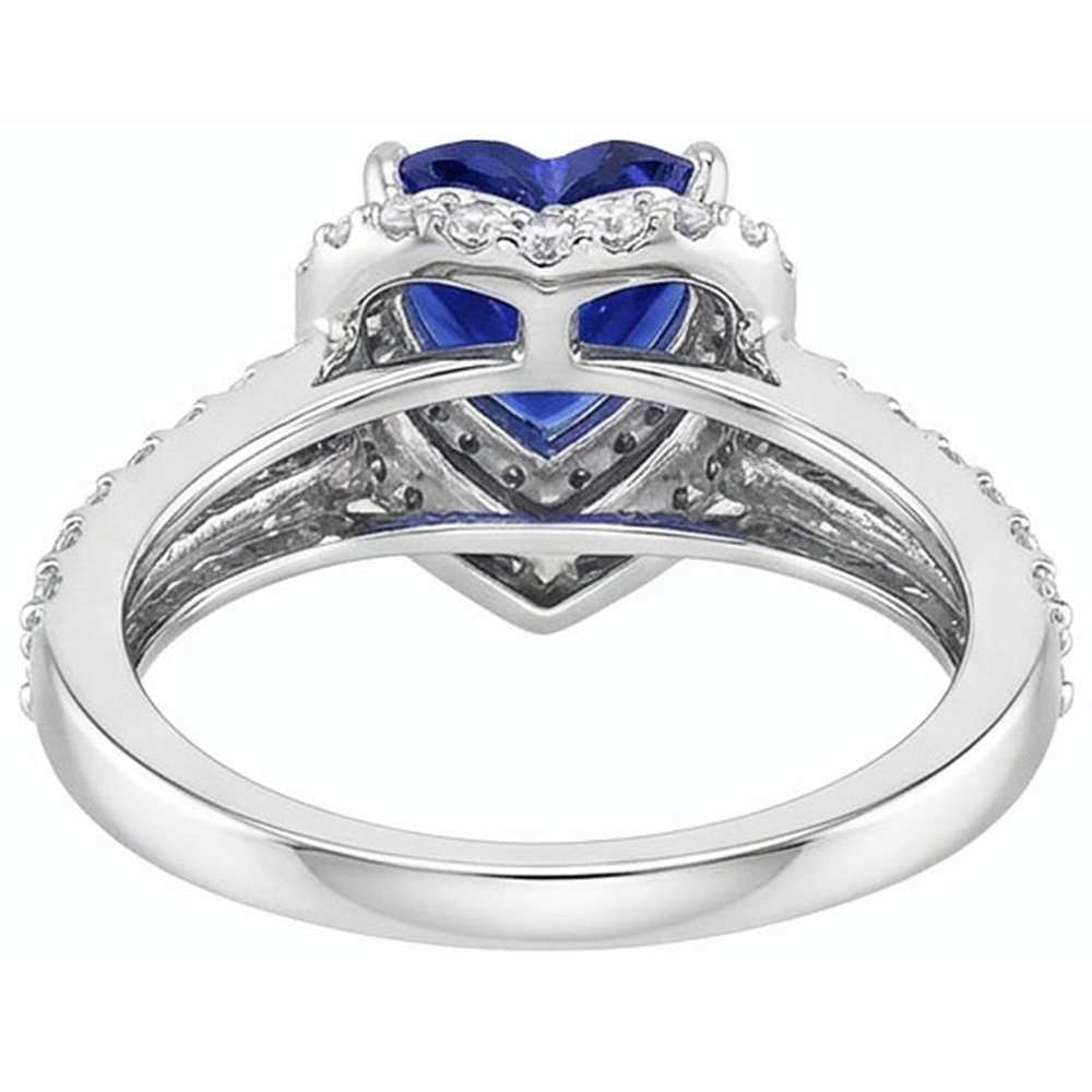 echter heart diamant 4Karat ring auf Weiß