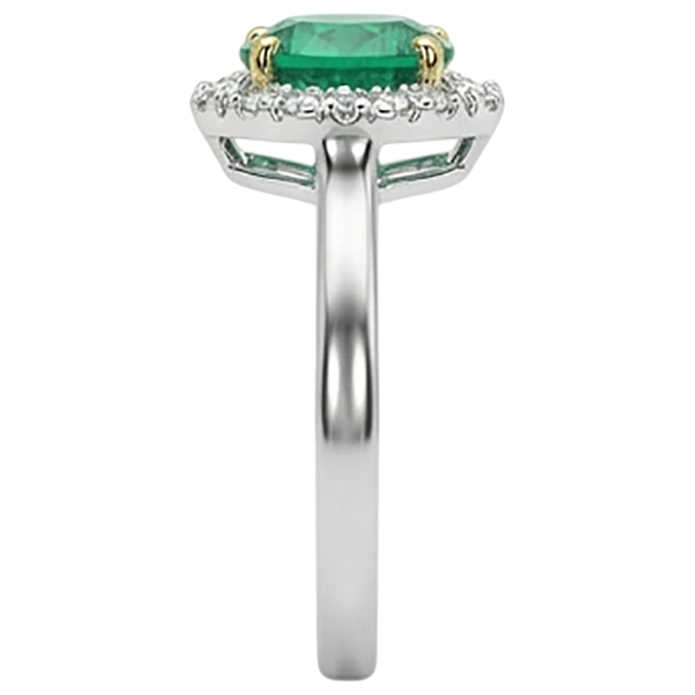 Stilvoller Farbstein-Ring 2 Karat – Draufsicht