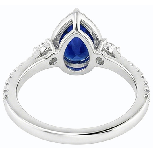 echter round diamant 5Karat ring Seitenansicht