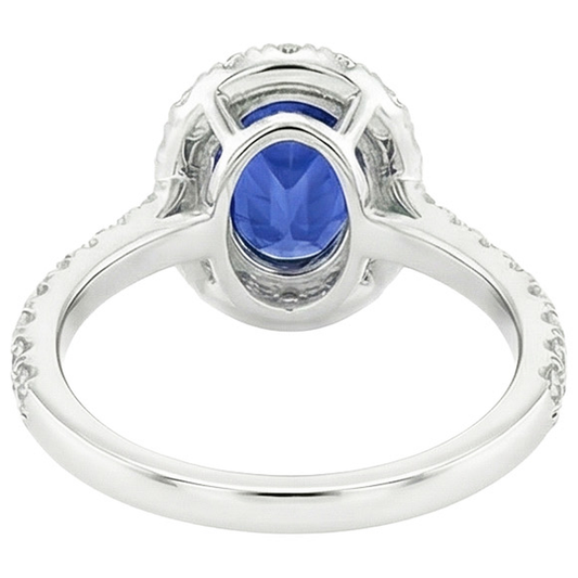 echter oval diamant 5.50Karat ring Seitenansicht