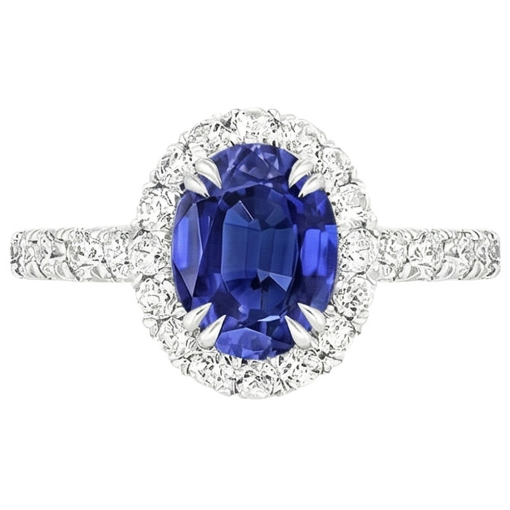 echter oval diamant 5.50Karat ring Detailansicht