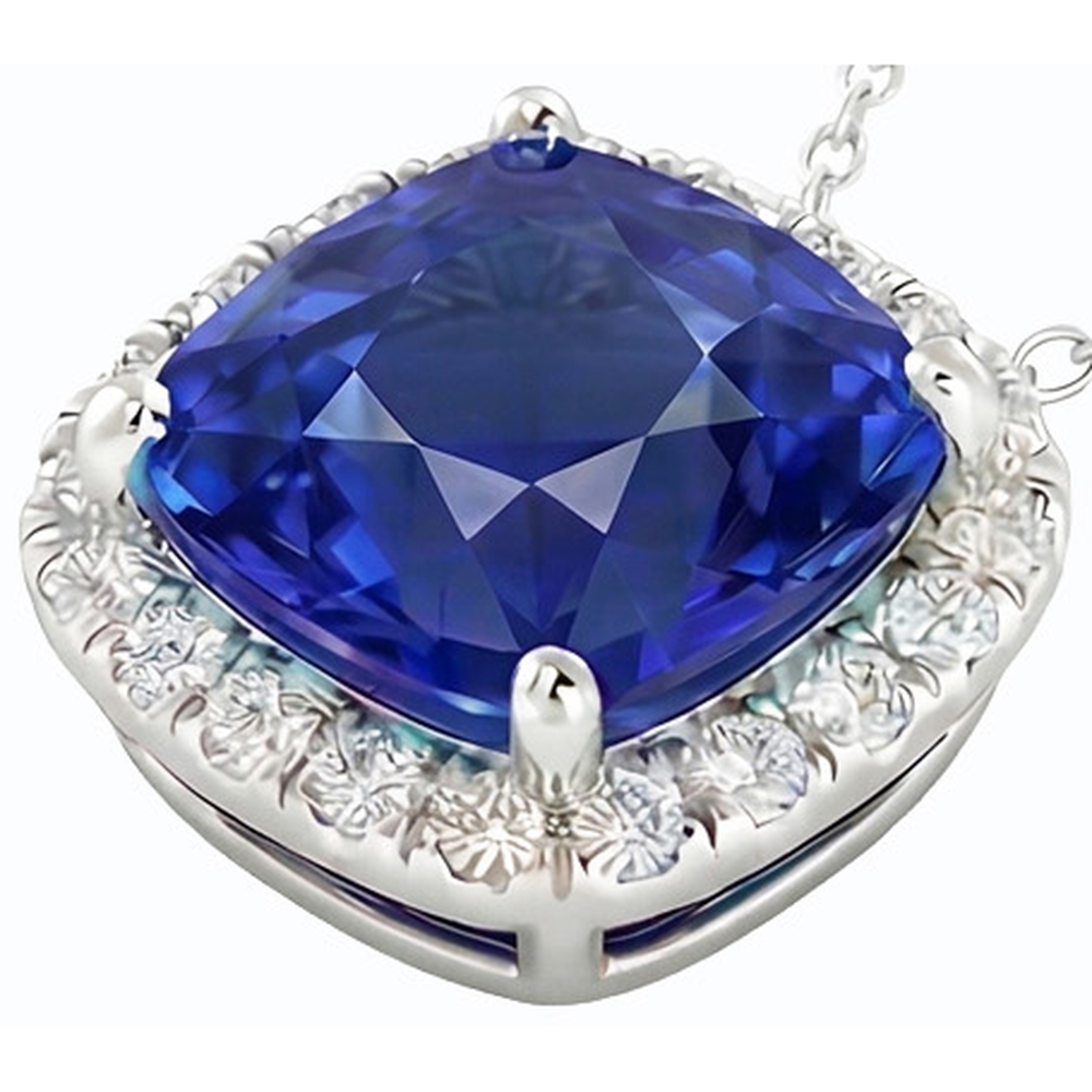 echter round diamant 10.75Karat anhänger Seitenansicht