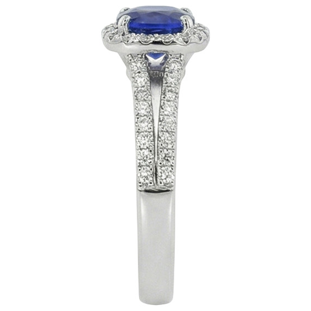 echter round diamant 3.20Karat ring Profilansicht
