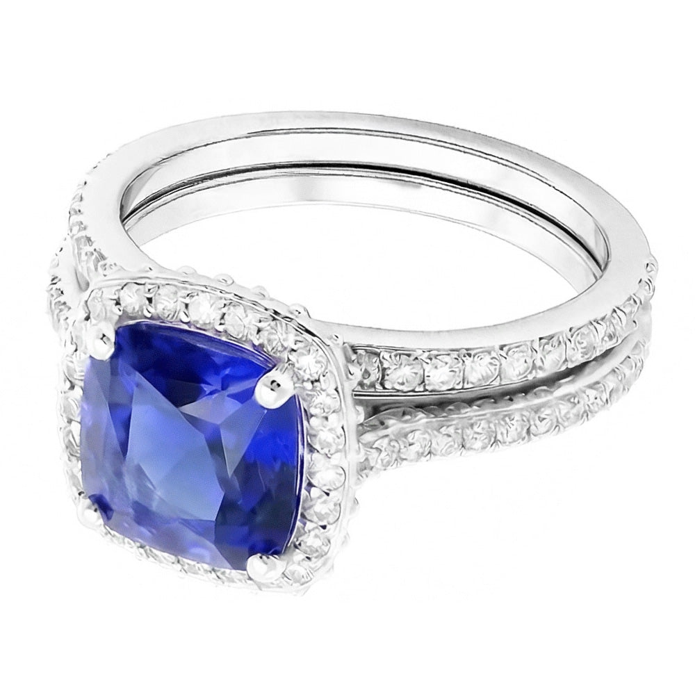 echter round diamant 4.50Karat ring Draufsicht