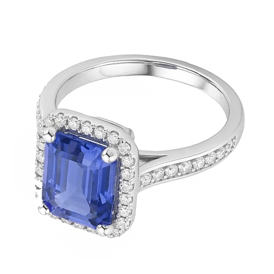 echter round diamant 3.50Karat ring Band Detail