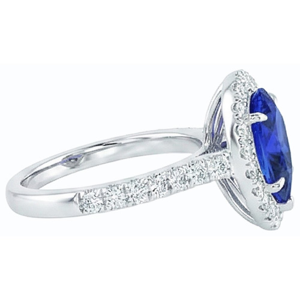 echter round diamant 4Karat ring Profilansicht