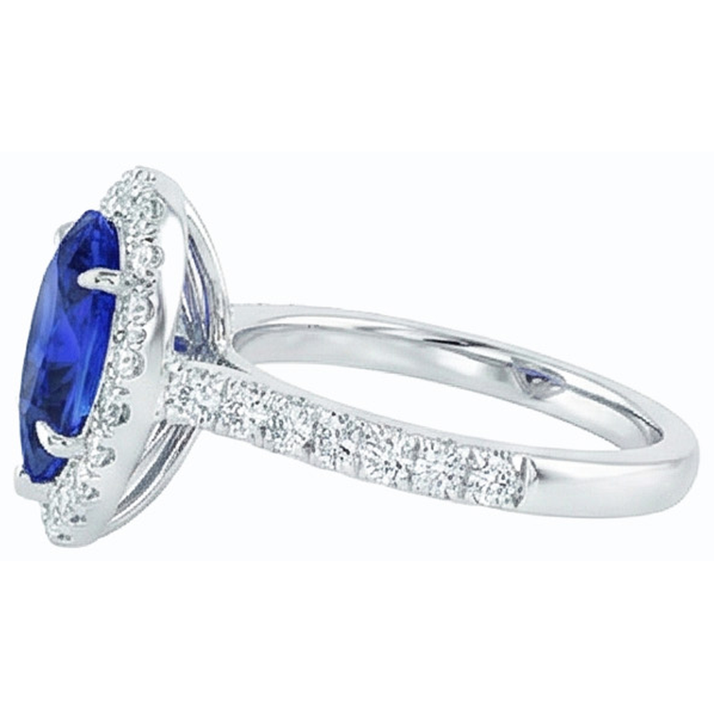 echter round diamant 4Karat ring auf Weiß