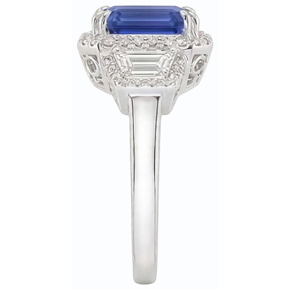 echter round diamant 4Karat ring Detailansicht