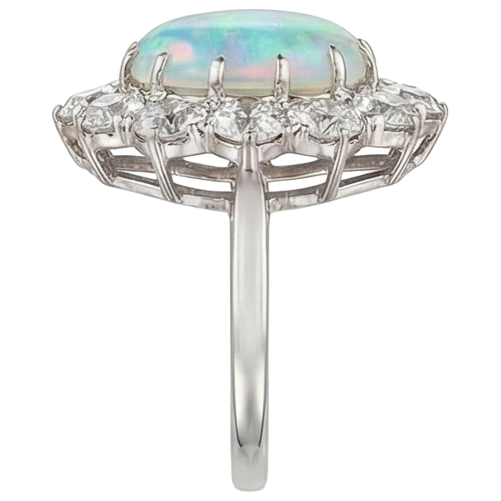 Halo Opal-Cocktailring für Damen